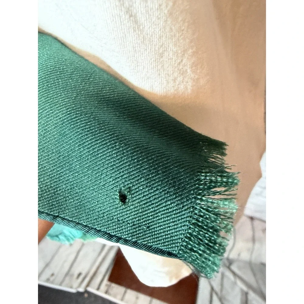 Vintage Green Golf Men's‎ Wool Silk Scarf Regal High End Old Money 54x10